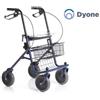 Moretti Spa Rollator Deambulatore Girello per Anziani in Acciaio 4 RUOTE BLU Art. RP690B -