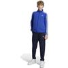 ADIDAS TUTA CON ZIP E STRISCE BAMBINO IX9506 BLU COTONE DA 7/8 ANNI A 15/16 ANNI