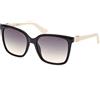 GUESS Occhiali da sole donna firmati Guess lenti sfumate quadrati neri bianchi grandi