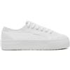 Superga SCARPE SNEAKERS SUPERGA DONNA 2740 FLOWER SANGALLO BIANCO PLATFORM DAL 35 AL 41