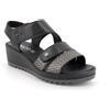 IGI&CO SANDALO CON ZEPPA IN PELLE DA DONNA NERO 3666100 DAL 35 AL 40 NEW