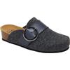 Scholl AMALFI CLOG Scholl Antracite tomaia in feltro riciclato + similpelle