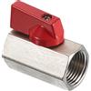 uxcell 1/2 NPT Ottone Mini Sfera Valvola,1pz NPT Femmina Femmina Valvola,Rosso