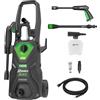 Ribimex Idropulitrice ad Alta Pressione RX1, 1400W, 110 Bar, 420 L/h, Getto Regolabile, Serbatoio Detergente 350 mL, Tubo da 5 m, Protezione IPX5, Arresto Automatico, Leggera e Compatta - PRNHP01