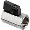 uxcell 1/2 NPT Ottone Mini Sfera Valvola,1pz NPT Femmina Femmina Valvola,Nero