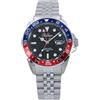 PERSEO Orologio da uomo PERSEO GMT sub al quarzo movimento Svizzero ghiera blu rossa