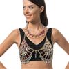Chaks - Collana da bikini dorata, gioiello da festival | Diamanti sintetici colorati su catene dorate, accessorio per feste in spiaggia e festival, design di gioielli