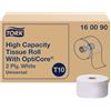 Tork 160090 - Rotolo di carta da bagno universale ad alta capacità con OptiCore, a 2 veli, 9,5 cm di larghezza x 8,9 cm di lunghezza, bianco (confezione da 12 rotoli, 2000 fogli per rotolo, 24.000