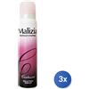 Malizia 3x Malizia Deodorante Spray 100 Ml. Certezza Donna