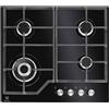 Electrolux Piano Cottura 4 Fuochi a gas 60 cm in Cristallo Nero EGM6343YAK