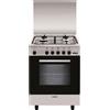 Glem Gas Cucina a Gas 4 Fuochi Forno a Gas Ventilato Grill 60x50 cm - A654VI
