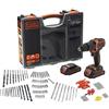 BLACK+DECKER BLACK & DECKER BDCHD18BOA-QW Trapano/Avvitatore a Percussione con Doppia Batteri