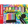 Stabilo Evidenziatori STABILO BOSS Set 8 Pezzi Colori Assortiti con Nero e Deskset