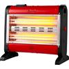 DCG Stufa elettrica ad Infrarossi al Quarzo 1600 Watt Nero / Rosso SA9424