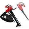 Einhell GC-EL 3000 E Soffiatore aspiratore elettrico velocità aria max 300 km/h, portata aria max 840mq/h, capacità sacco 45l, tritura foglie 10 a 1, con ruote, incl tracolla