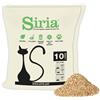Siria 60L Lettiera per Gatti Vegetale e Agglomerante Set 6 sacchi da 10 Litri