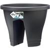 Elho Corsica Flower Bridge Vaso da Balcone 30cm-Anthracite Fioriera, Antracite,