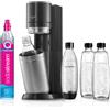 sodastream Duo Megapack Gasatore D'Acqua Per Trasformare L'Acqua In Acqua Frizzante Nero
