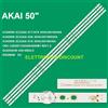 KIT 4 BARRE STRIP 9 LED TV AKAI KJ50D09-ZC22AG-07A KJ50D09-ZC22AG-07E
