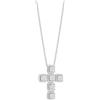 Salvini Collana Croce Salvini Bagliori Grande 20094146 Oro Bianco Diamanti Quadrato pavè