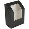 Garcia de Pou 100 pezzi - Scatole per tortilla con finestra 'Thepack' 230 G/M2 + Opp 9,2 x 5,1 x 9,2/12,5 cm nero cartone ondulato Nano-Micro