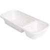 Garcia de Pou 50 unità - Vassoi 2 Compart 'Bionic' 500 ml 22,5 x 9,6 x 4,3 cm Bianco Bagassa