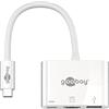 Goobay 62104 Adattatore Multiporta da USB-C a HDMI, PD, Bianco, 0.15 m Lunghezza del Cavo