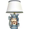 Caltagirone Sofia Lampada da Tavolo in Ceramica Lampade a Testa di Moro per interni Abatjour Lume