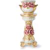 Capodimonte Sonda Vasi Ceramica Cachepot Portavasi con Colonna Vaso Bianco Oro Fiori diCapodimonte