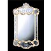 Arte di Murano Specchio in Vetro di Murano con oro zecchino stile Impero verticale inciso 94 cm