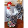 Capodimonte Sculture Gallo Capodimonte Statuetta Statuina Ceramica Statua Oro 24 K con Rose