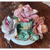 Capodimonte Centrotavola Fiori in Porcellana Italiana Capodimonte Soprammobile Vintage Nuovo
