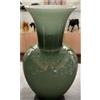 Murano Vaso anfora in vetro Murano soffiato vasi per fiori veneziano soprammobile verde