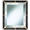 Arte di Murano Specchio moderno Verticale H 100cm in Vetro di Murano inciso nero cristallo oro