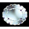 Arte di Murano Specchio ovale in Vetro di Murano con oro zecchino inciso a mano in Italia nuovo