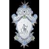 Arte di Murano Specchio in vetro di Murano inciso Venezia del 1700 Gondoliere gondola verticale