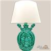 Caltagirone Sofia Lampade da Tavolo Lume Decorativo Lampada in Ceramica Testa di Moro Siciliana