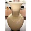 Murano Vaso anfora in vetro Murano soffiato vasi per fiori veneziano soprammobile beige