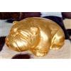 Capodimonte Statuette Cane Bulldog Capodimonte Statuina Ceramica Cucciolo Oro Statuetta