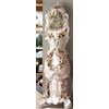 Capodimonte Orologio Soggiorno Orologi Colonna Barocco Ceramica Capodimonte Fiori Oro Nuovo