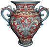 Sofia Vaso in Ceramica di Caltagirone Anfora ornata Artistica fatto a mano firmata