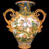 Sofia Vasi Ceramica Caltagirone Vaso Manici Greche Anfora Cavaliere Dipinto a Mano in