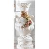 Capodimonte Sonda Vasi Ceramica Capodimonte Vaso da Pavimento Terra Anfora con Base in Bianco Oro