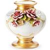 Capodimonte Sonda Vaso a Palla in Porcellana Capodimonte con Foglia d'oro Swarovski Giara Fiori