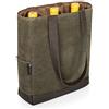 PICNIC TIME Legacy - Borsa termica per bottiglie di vino, in tela cerata invecchiata, borsa regalo per vino