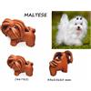 Vanca Portachiavi Pelle con cane Maltese 3D portachiave da Donna cani in cuoio piccolo