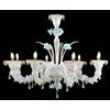 Arte di Murano Lampadario veneziano bianco in Vetro di Murano Fatto a Mano in Italia 8 Luci