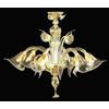 Arte di Murano Lampadario veneziano in Vetro di Murano con oro zecchino made in Italy 6 Luci
