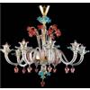 Arte di Murano Lampadario veneziano in Vetro di Murano genuino Fatto a mano in Italia 8 Luci