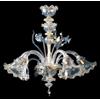 Arte di Murano Lampadario soffitto in Vetro di Murano con oro 24K Fatto a mano in Italia 5 Luci